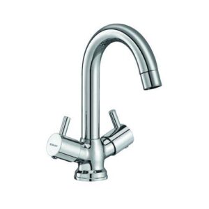 Smart Center Hole Basin Mixer Without Pop-Up Waste & With Braided Hoses