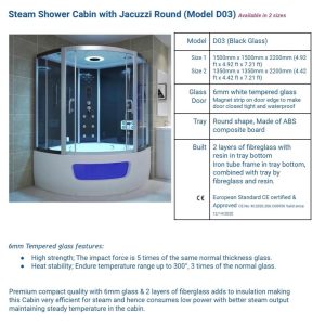 steam with jacuzzi and shower